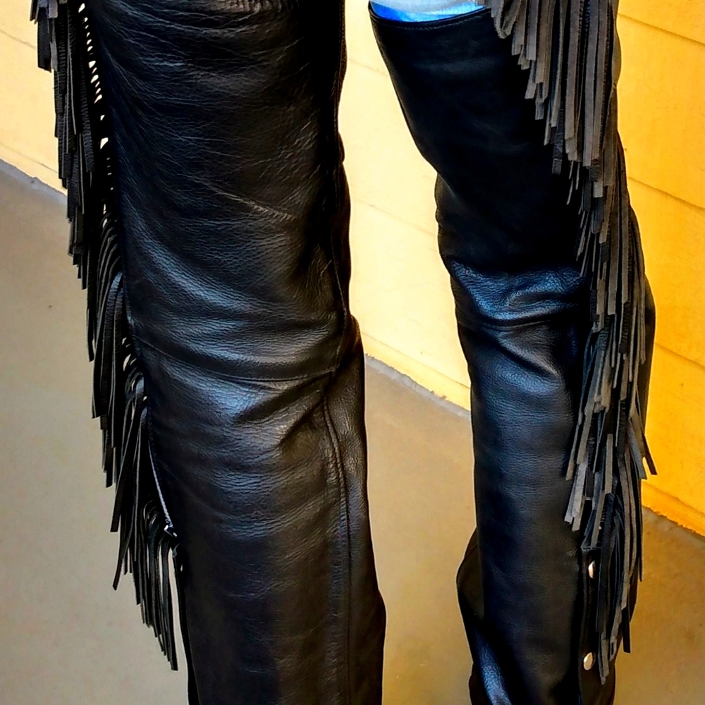 Leather Chaps with fringe